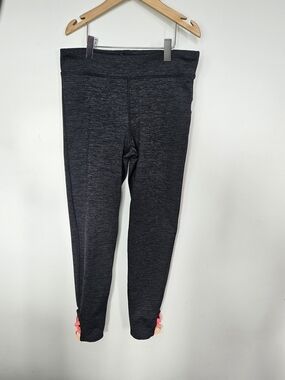 Old Navy Active Girls Go-Dry Grey Leggings Criss Cross Ankle Size XL 14🔥